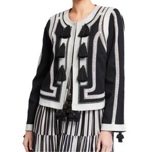 Figue Harrison Tasseled Embroidered Cotton Jacket